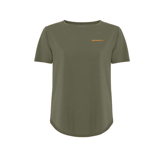 Merrell Kadın Tyme Koşu T-Shırt Kadın Khakı Koşu T-Shırt-1
