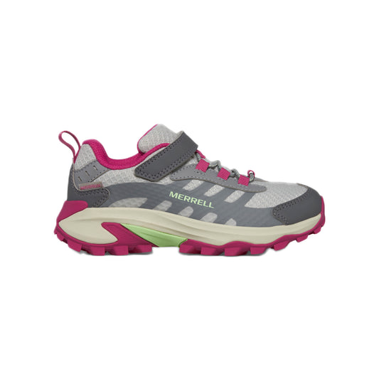 Merrell Unısex Çocuk Moab Speed 2 Low A/C Wtrpf Bot Unısex Çocuk Grey/Berry/Mınt Bot-3