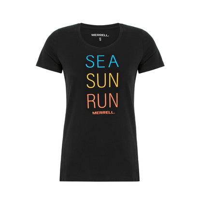 Merrell Kadın Motto F Tee T-Shırt Kadın Black T-Shırt-1