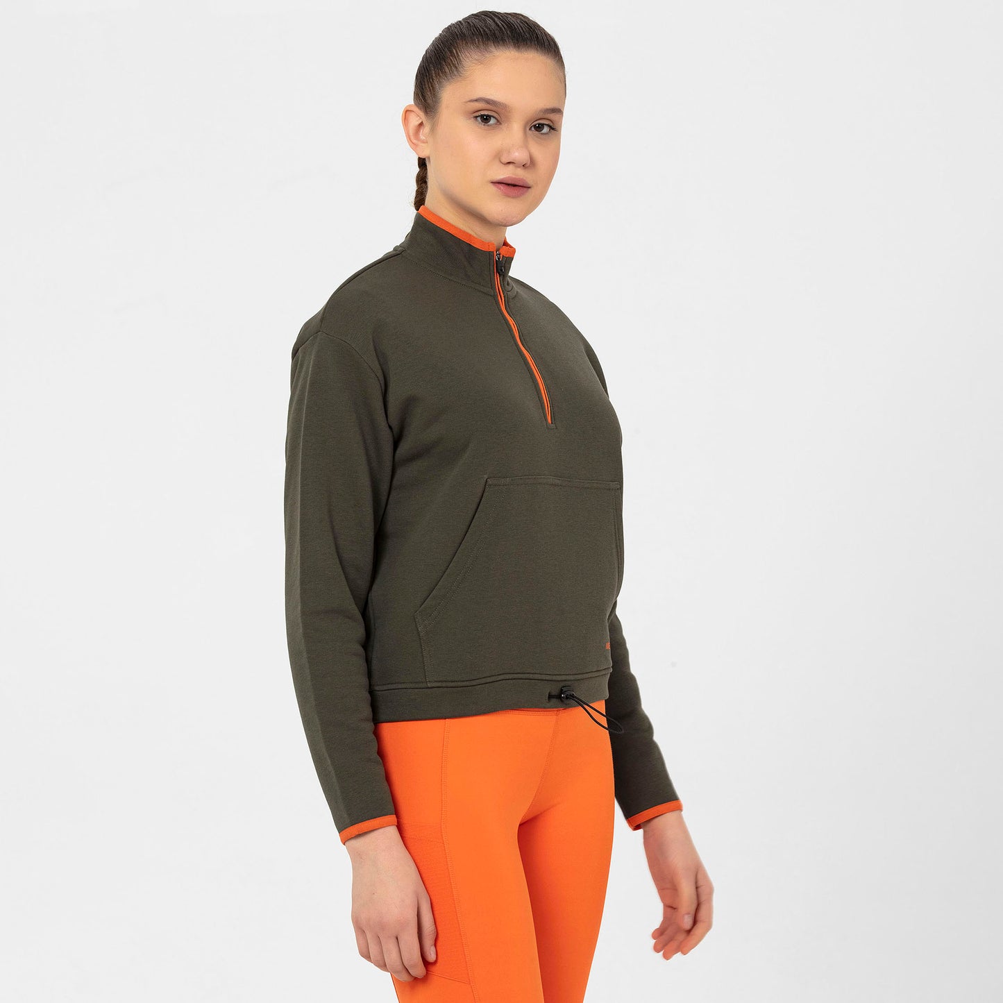 Sense Kadın Khakı Sweatshırt-5