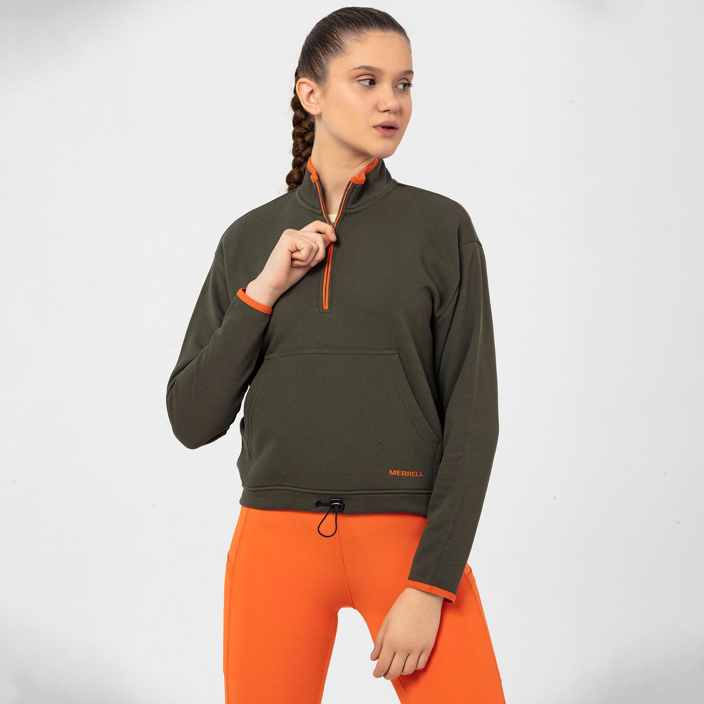 Sense Kadın Khakı Sweatshırt-6