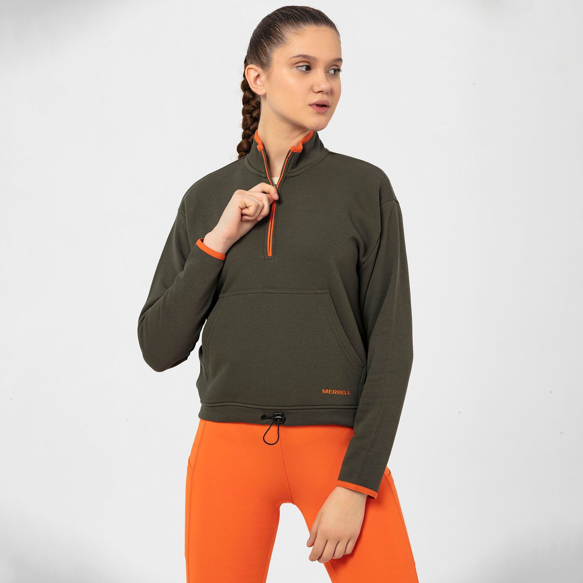 Sense Kadın Khakı Sweatshırt-6