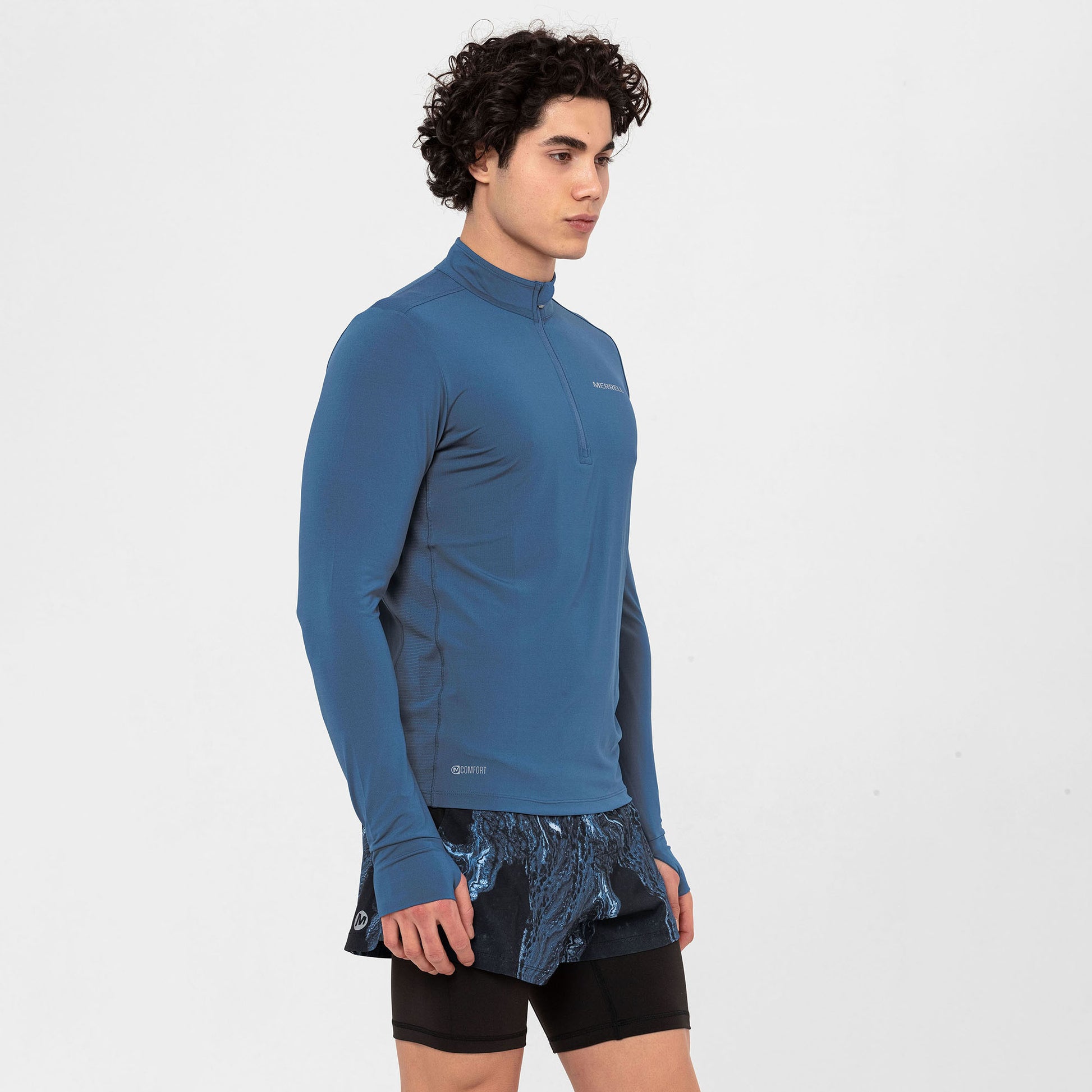 Merrell Erkek Trıac T-Shırt Erkek Blue T-Shırt-5