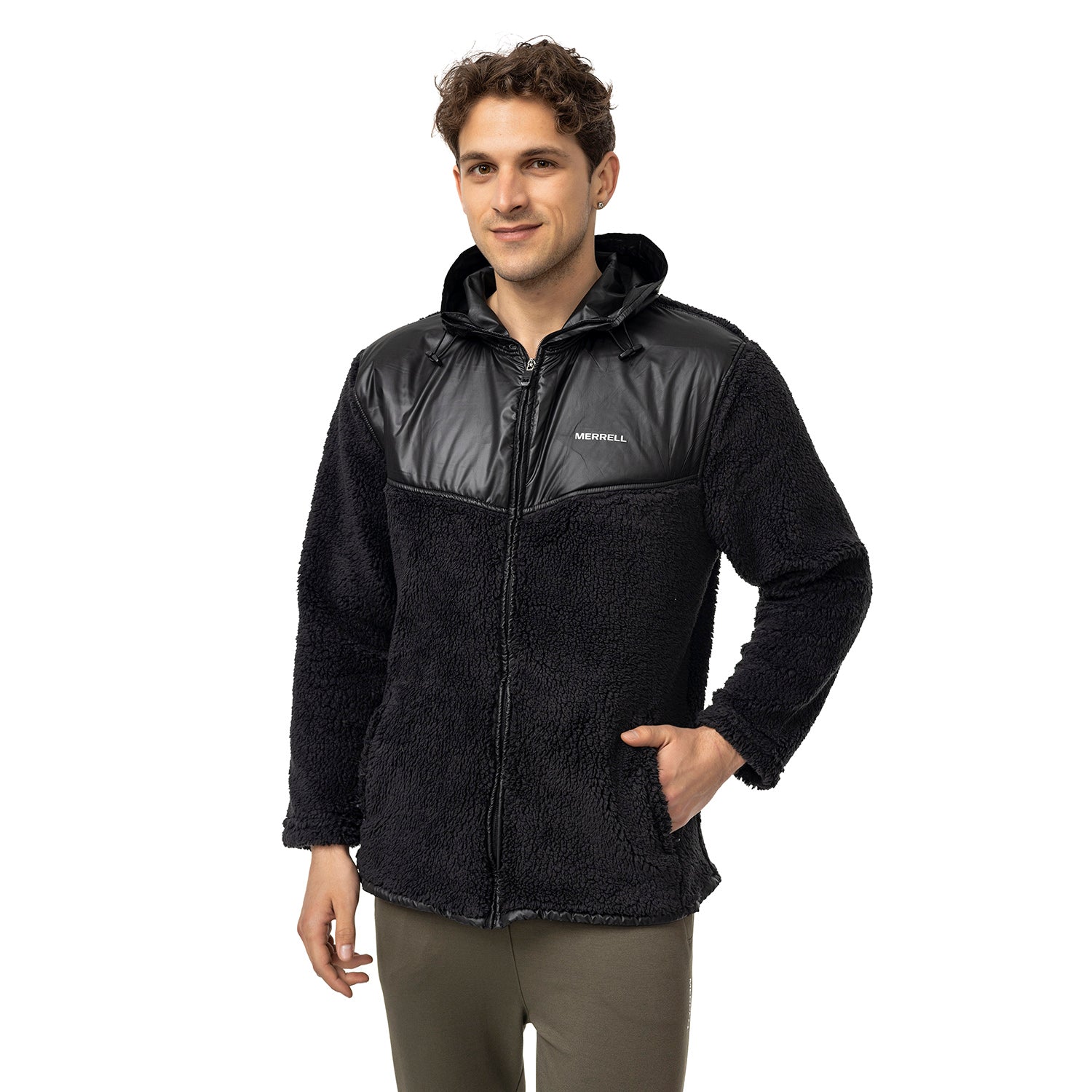 Job M Erkek Black Polar Ceket-1