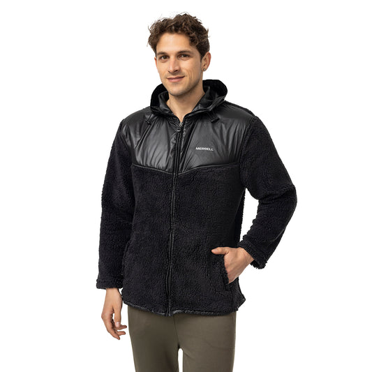 Job M Erkek Black Polar Ceket-1