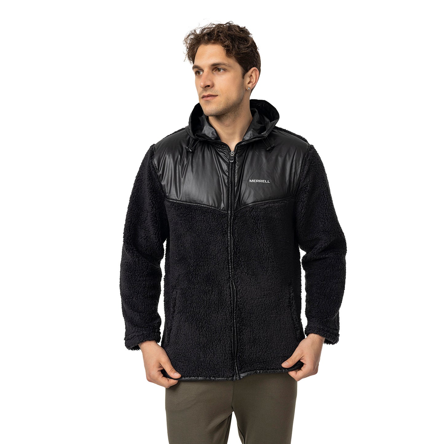 Job M Erkek Black Polar Ceket-4
