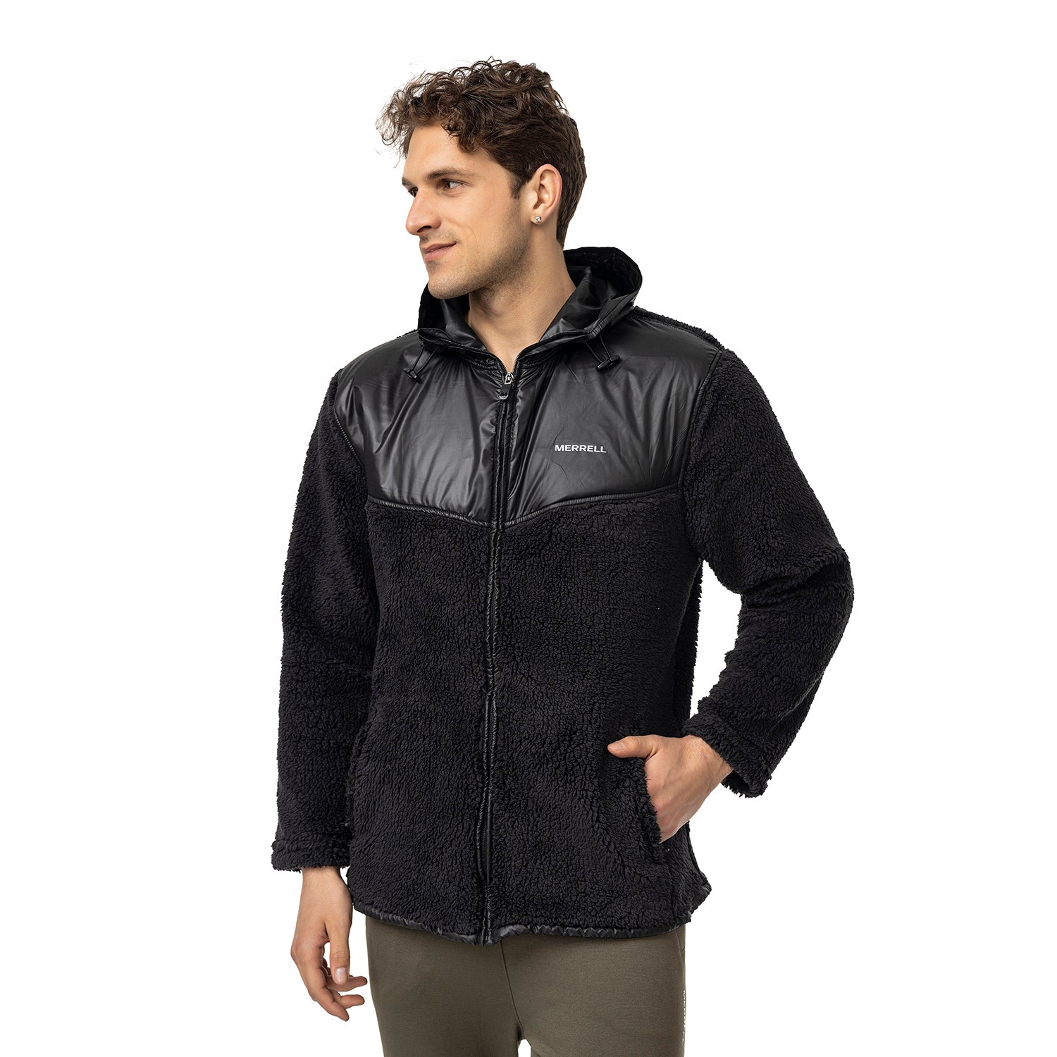 Job M Erkek Black Polar Ceket-5