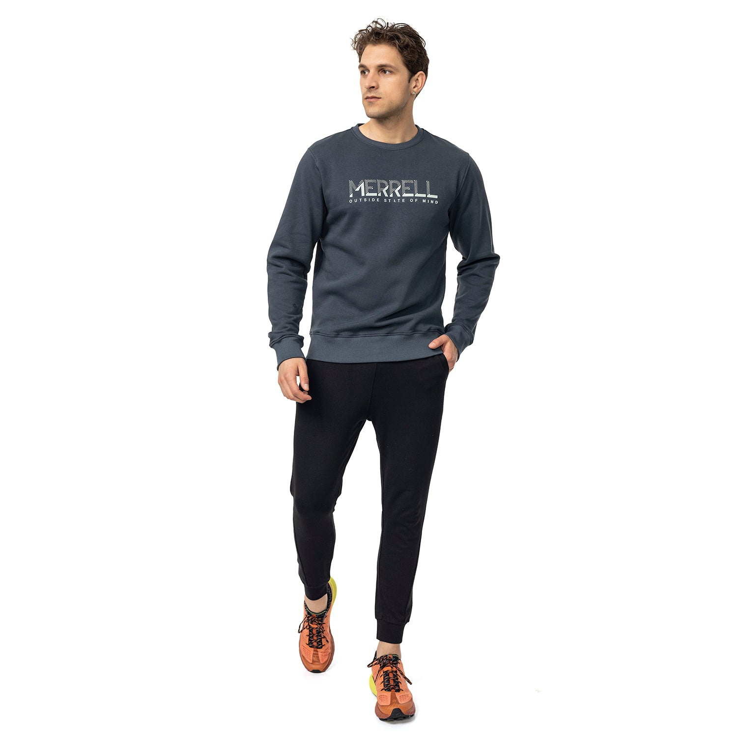 Merrell Erkek Smıth M Sweatshırt Erkek Dark Slate Sweatshırt-5