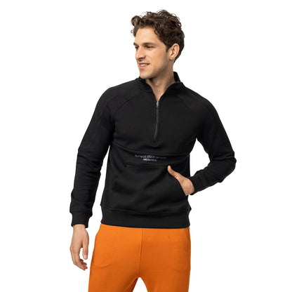 Stefan M Erkek Black Sweatshırt-4