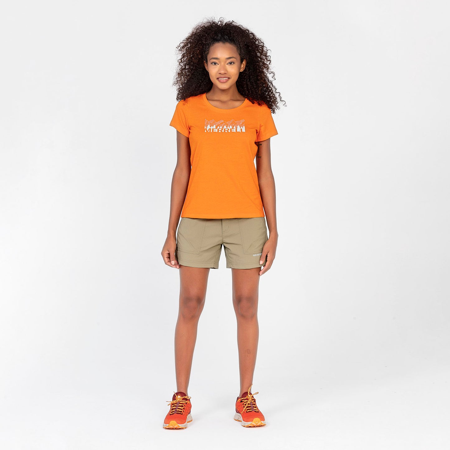 Merrell Kadın Check Şort Kadın Khakı Şort-6