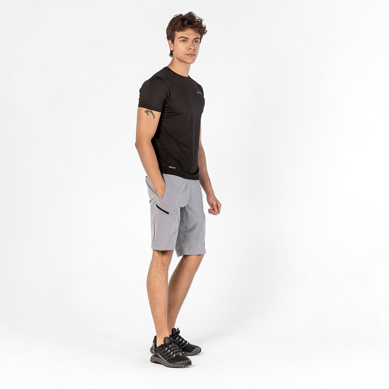 Merrell Erkek Route Koşu Şortu Erkek Grey Koşu Şortu-4