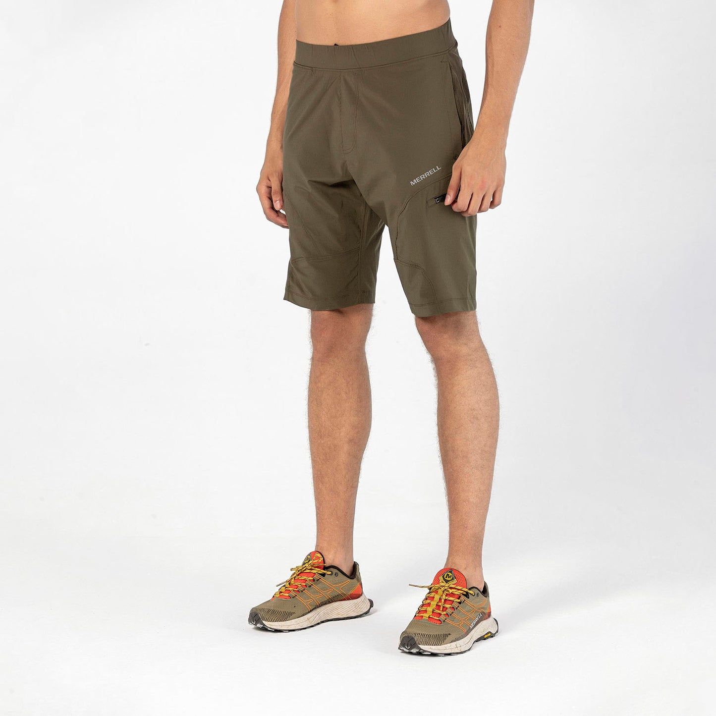 Merrell Erkek Route Koşu Şortu Erkek Khakı Koşu Şortu-3