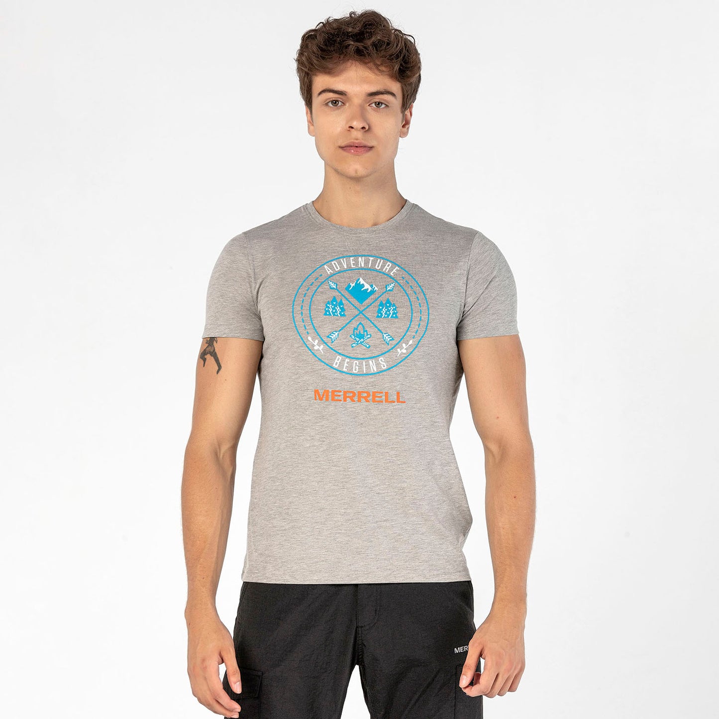 Merrell Erkek Term T-Shırt Erkek Grey Marl T-Shırt-2