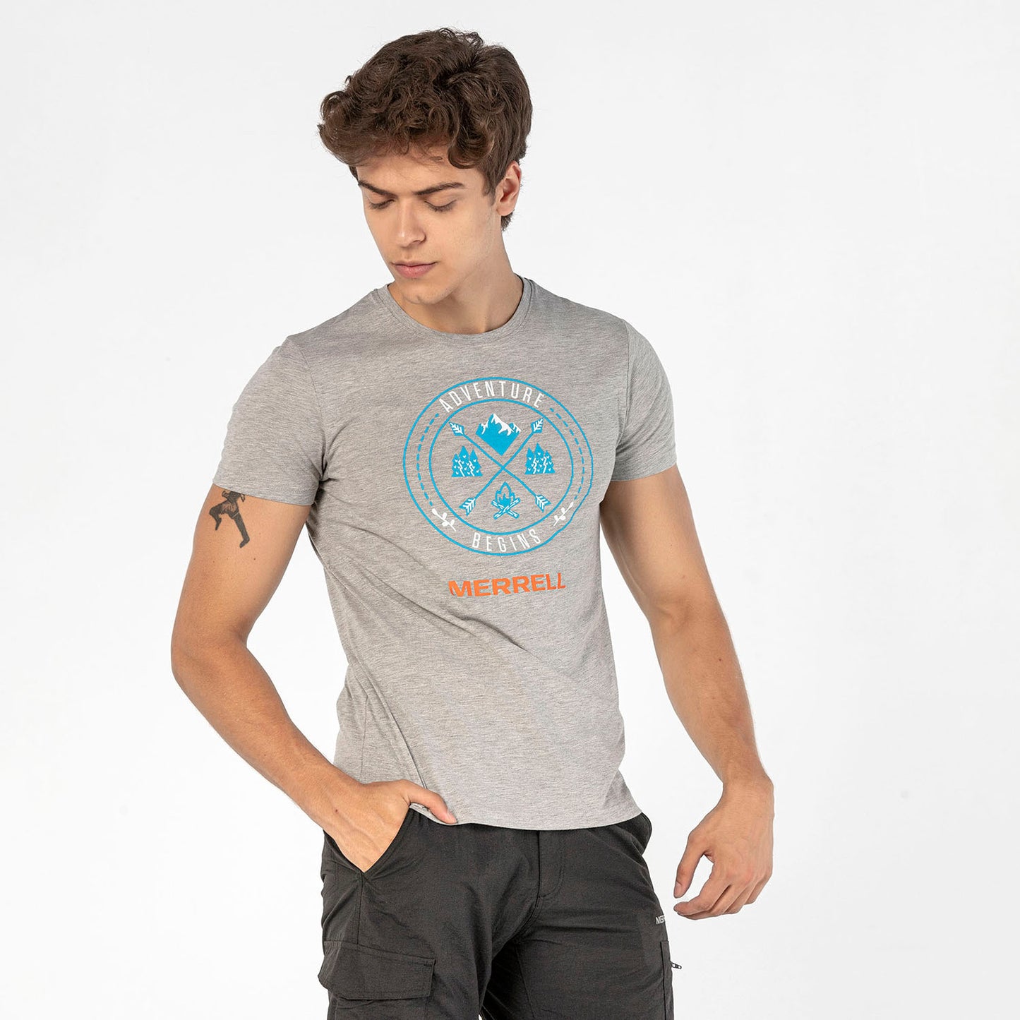 Merrell Erkek Term T-Shırt Erkek Grey Marl T-Shırt-3