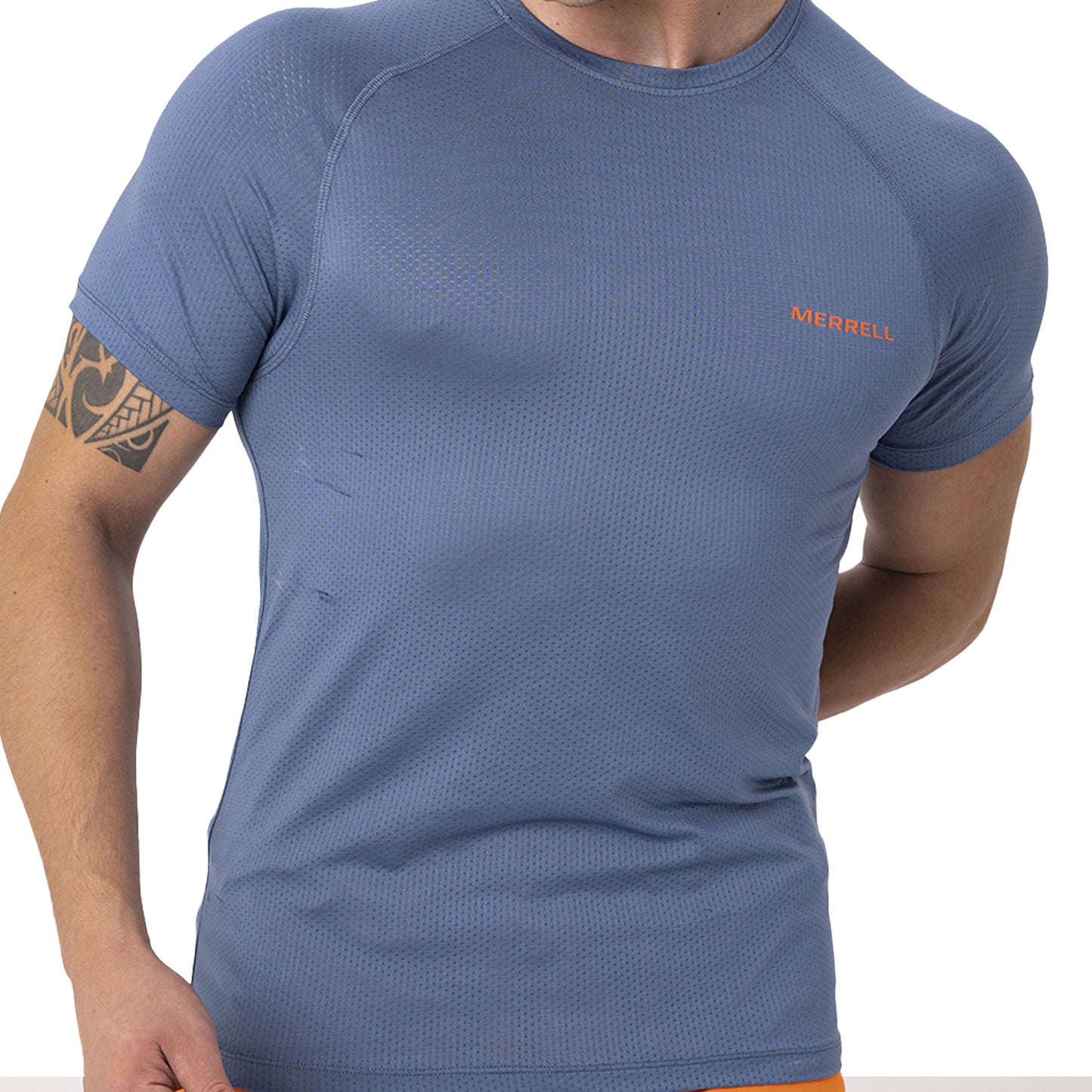 Merrell Erkek Tend Koşu T-Shırt Erkek Captaın's Blue Koşu T-Shırt-7