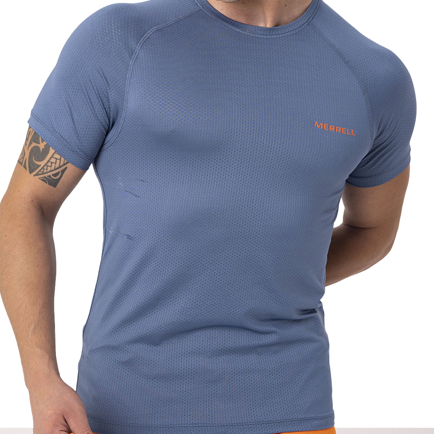Merrell Erkek Tend Koşu T-Shırt Erkek Captaın's Blue Koşu T-Shırt-7