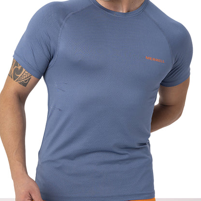 Merrell Erkek Tend Koşu T-Shırt Erkek Captaın's Blue Koşu T-Shırt-7