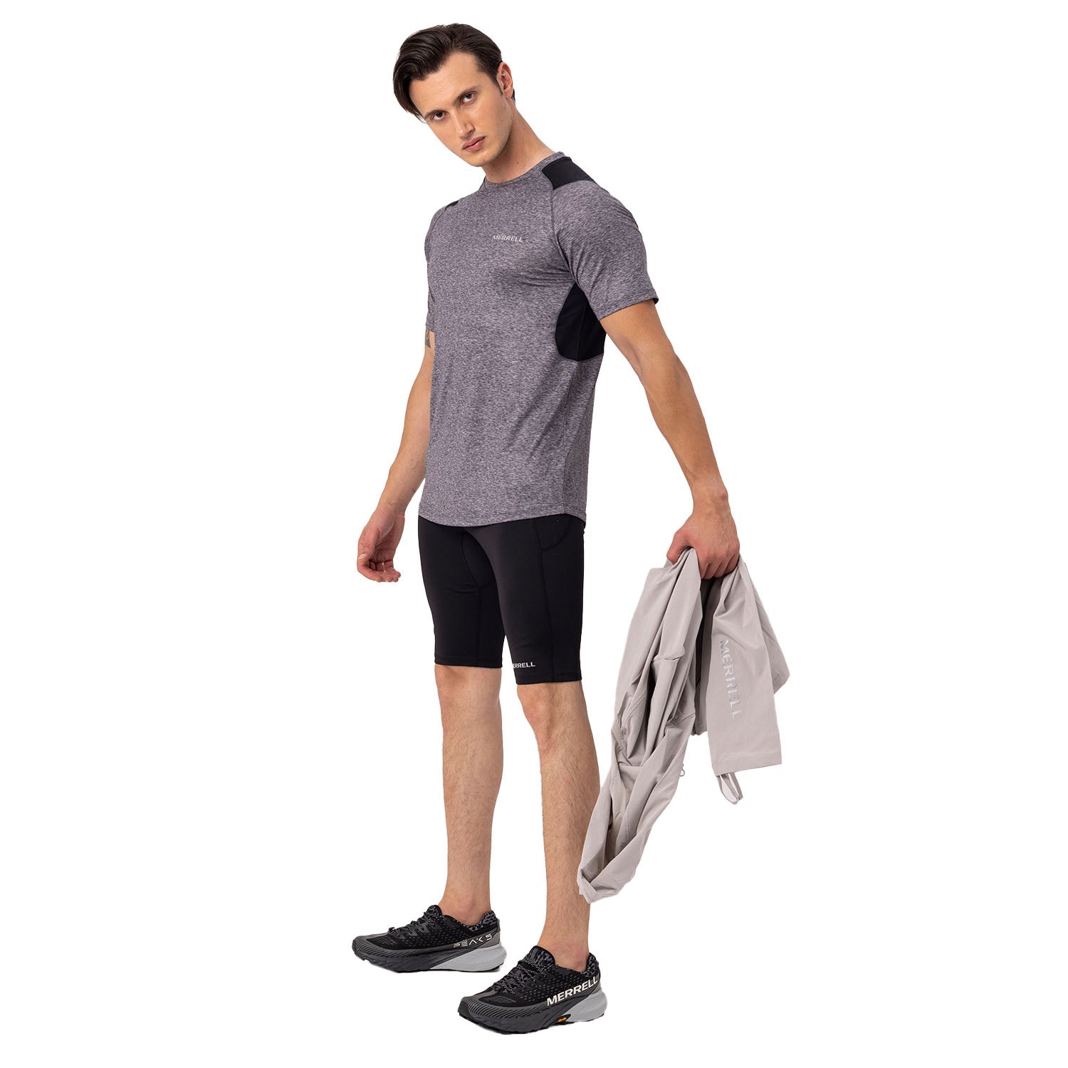 Merrell Erkek Tıll Koşu T-Shırt Erkek Anthracıte Marl Koşu T-Shırt-3