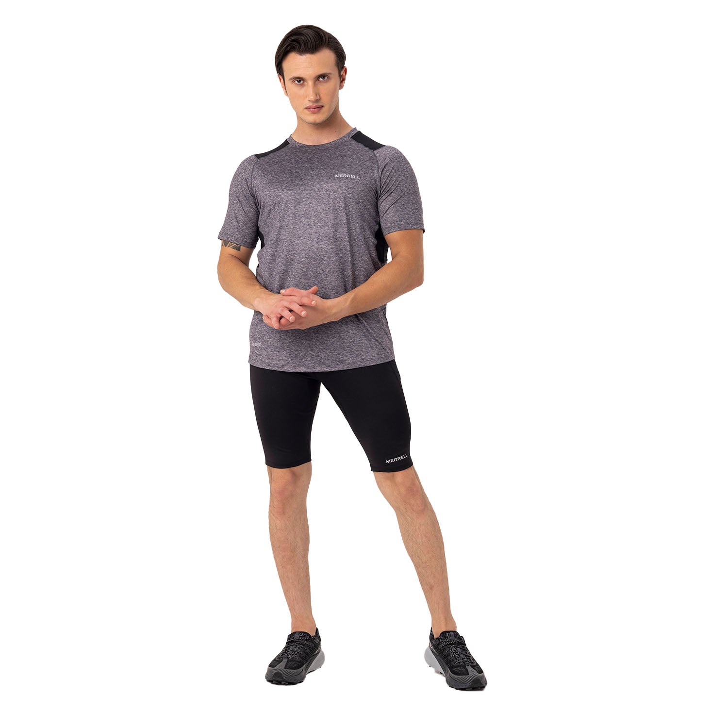 Merrell Erkek Tıll Koşu T-Shırt Erkek Anthracıte Marl Koşu T-Shırt-7