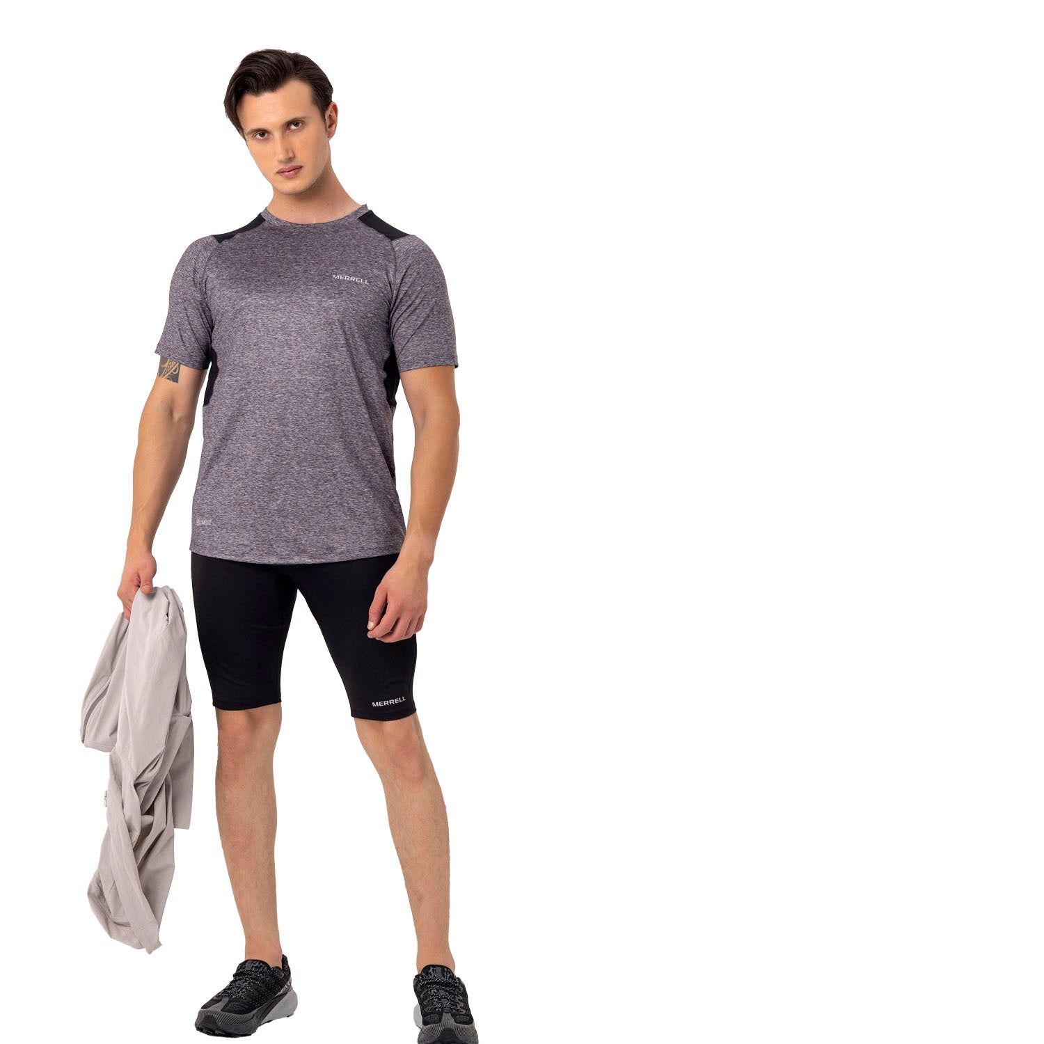 Lıte M Erkek Black Koşu Tayt-2