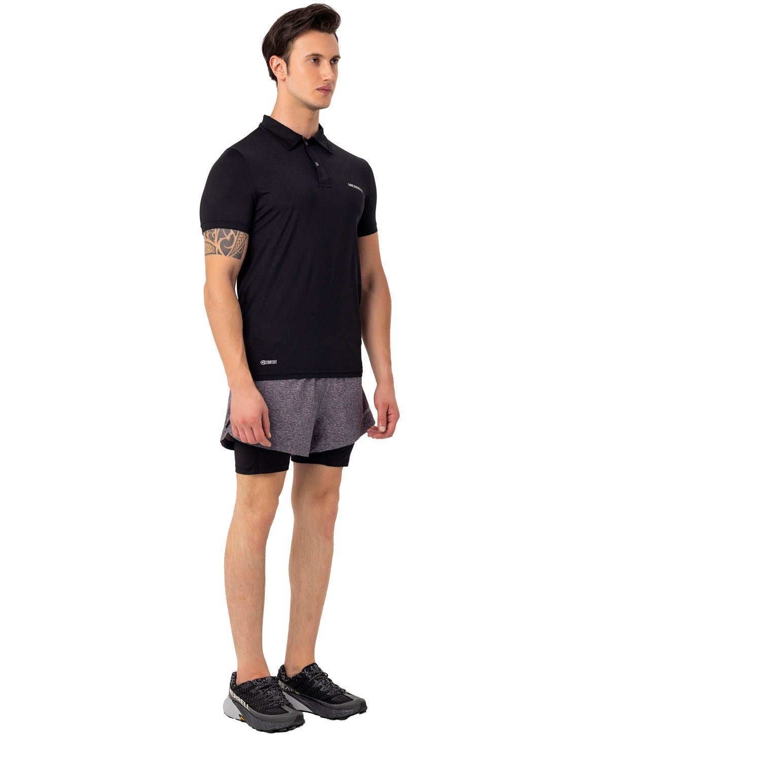 Merrell Erkek Pace M Polo T-Shırt Erkek Black Polo T-Shırt-2