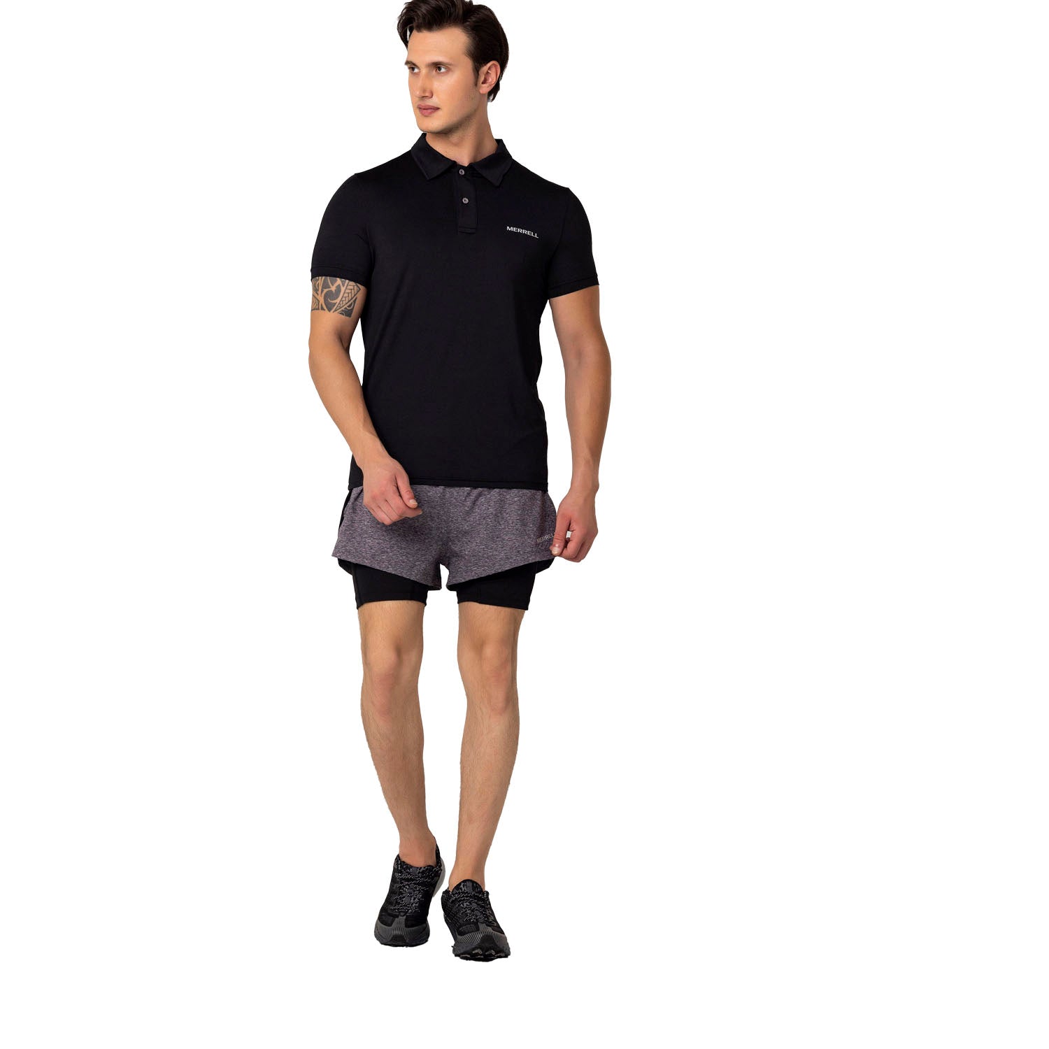 Merrell Erkek Pace M Polo T-Shırt Erkek Black Polo T-Shırt-4