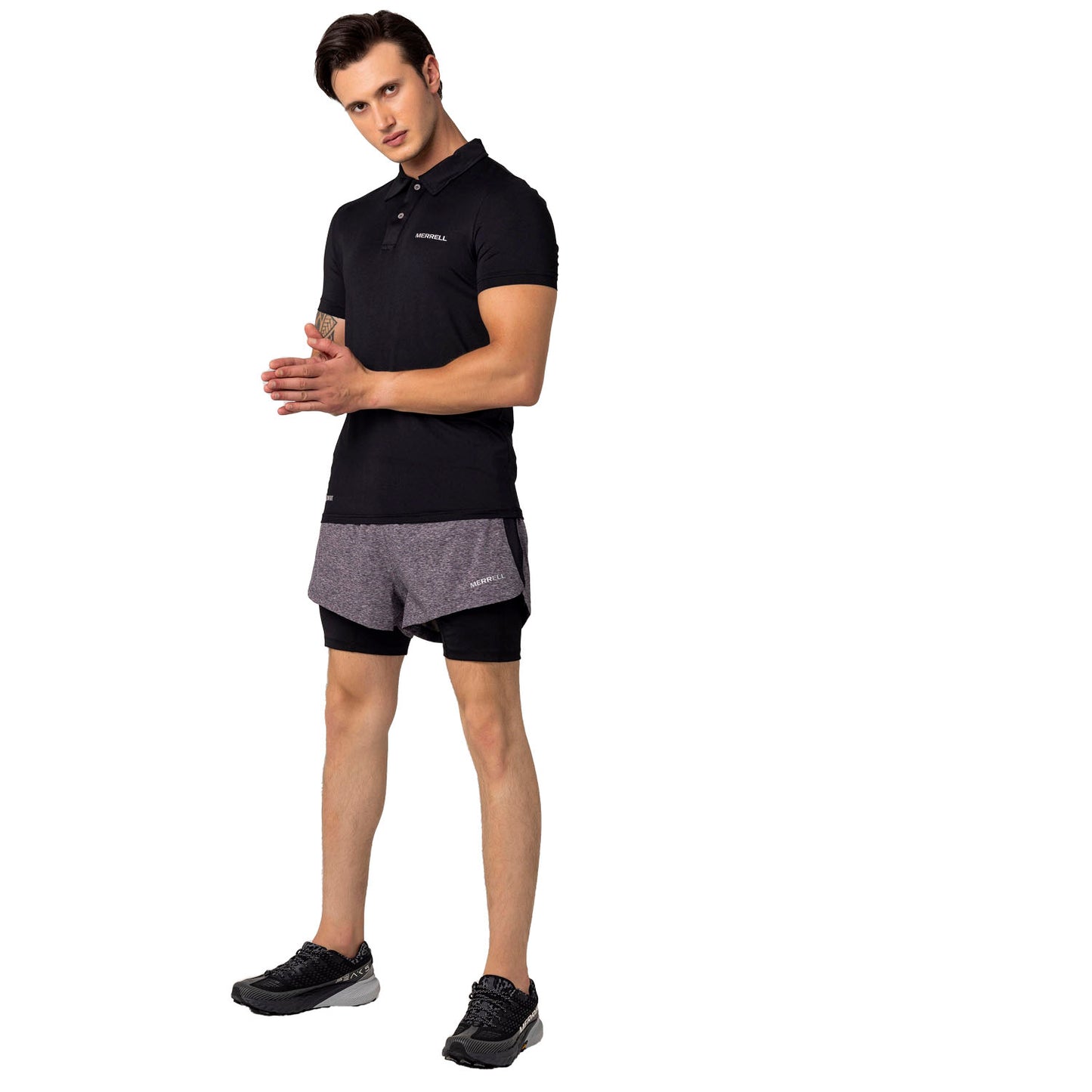 Merrell Erkek Pace M Polo T-Shırt Erkek Black Polo T-Shırt-9