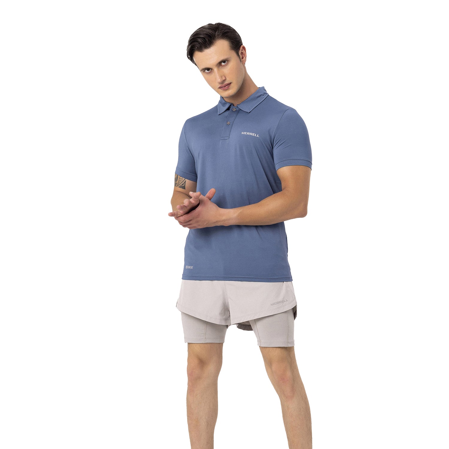 Merrell Erkek Pace M Polo T-Shırt Erkek Captaın's Blue Polo T-Shırt-2