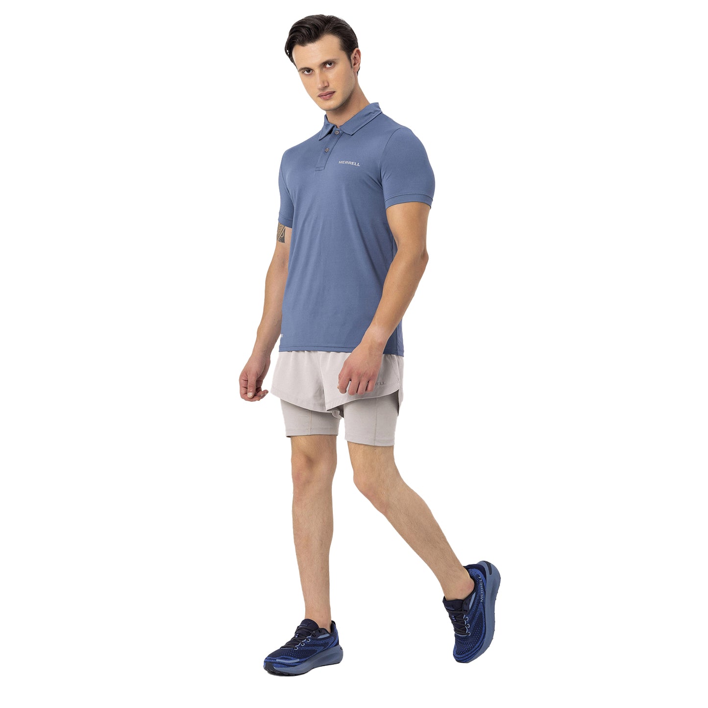 Merrell Erkek Pace M Polo T-Shırt Erkek Captaın's Blue Polo T-Shırt-3