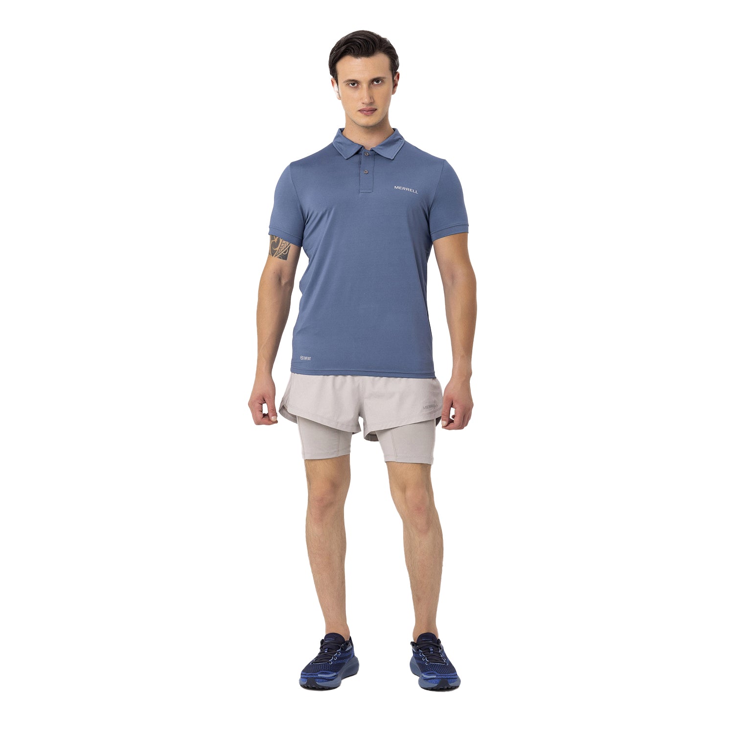 Merrell Erkek Pace M Polo T-Shırt Erkek Captaın's Blue Polo T-Shırt-7