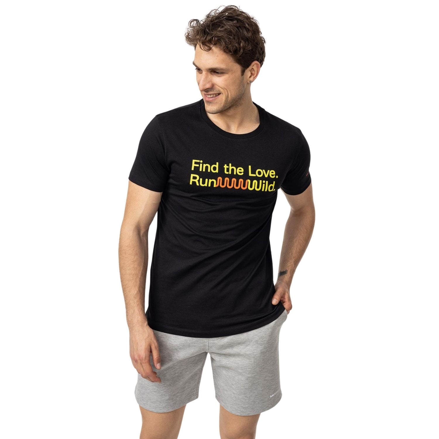 Text M Erkek Black T-Shırt-3
