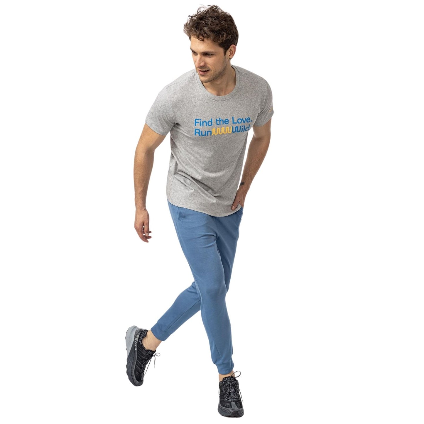 Text M Erkek Grey Marl T-Shırt-3