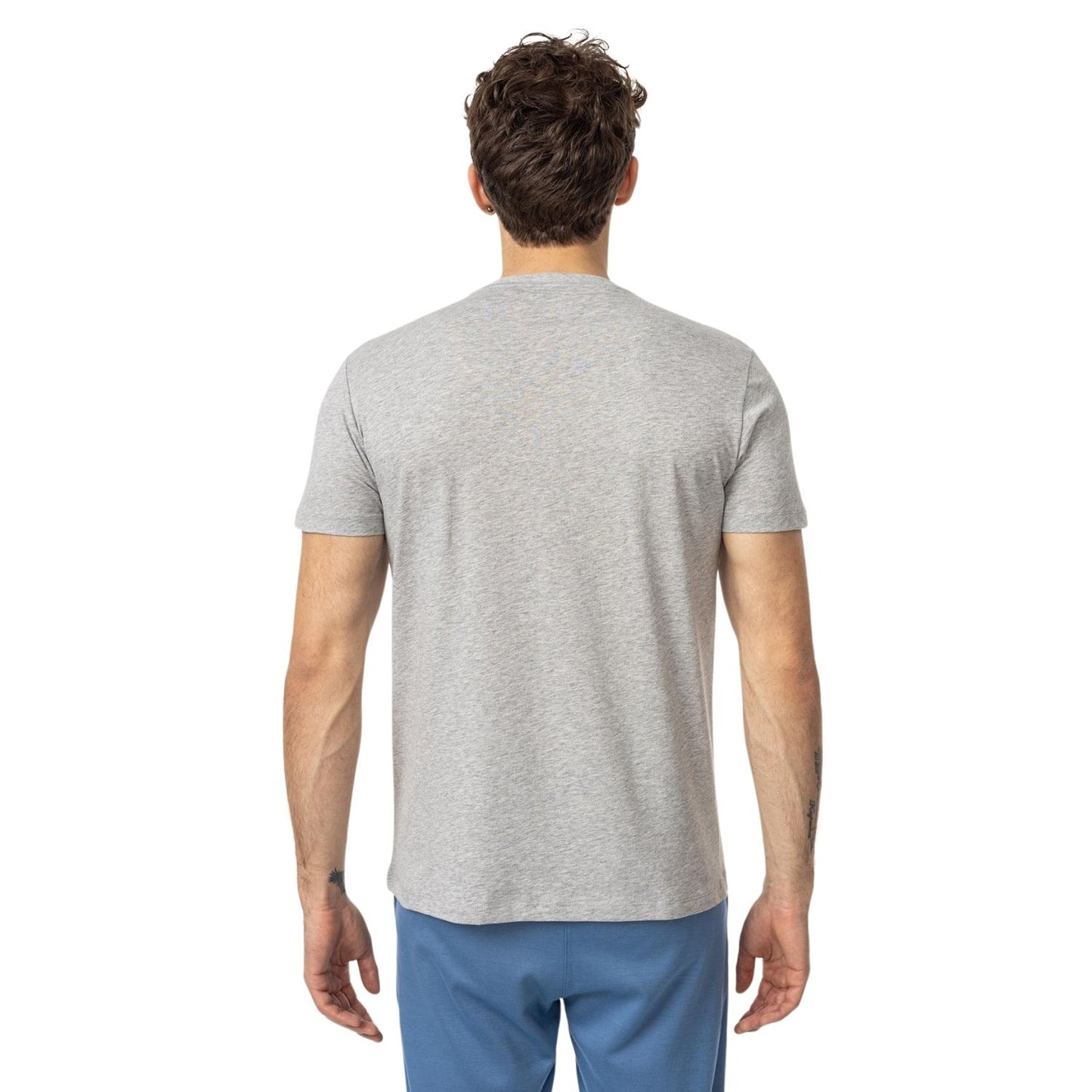 Text M Erkek Grey Marl T-Shırt-5
