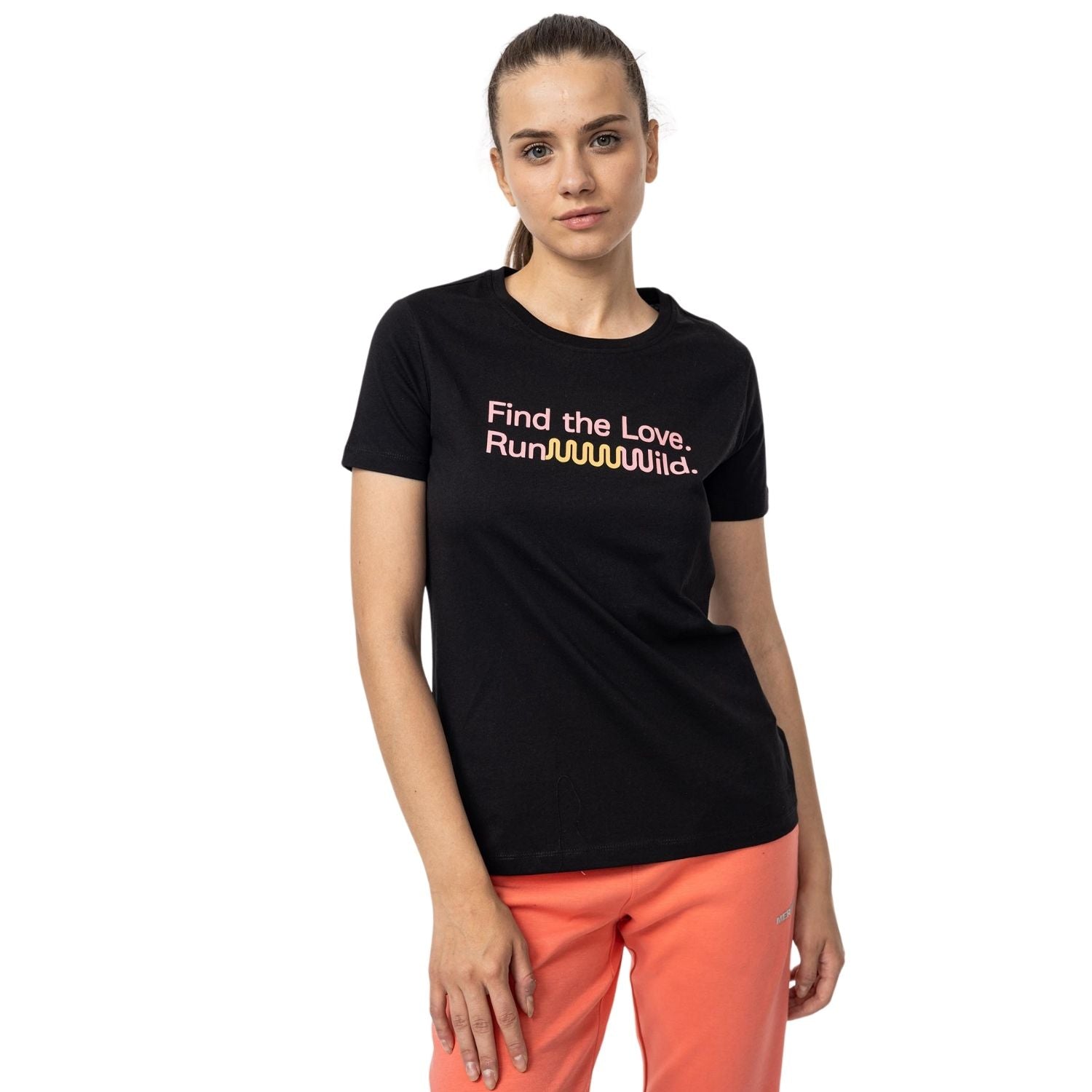 Text W Kadın Black T-Shırt-1