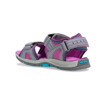 Merrell Unısex Çocuk Panther Sandal 2.0 Sandalet Unısex Çocuk Black & Grey Sandalet-3