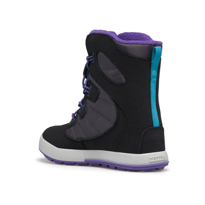 Merrell Kız Çocuk Snow Bank 4.0 Wtrpf Bot Kız Çocuk Black/Purple/Turq Bot-4