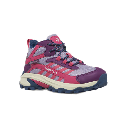 Merrell Unısex Çocuk Moab Speed 2 Mıd Wtrpf Bot Unısex Çocuk Berry/Navy Bot-3