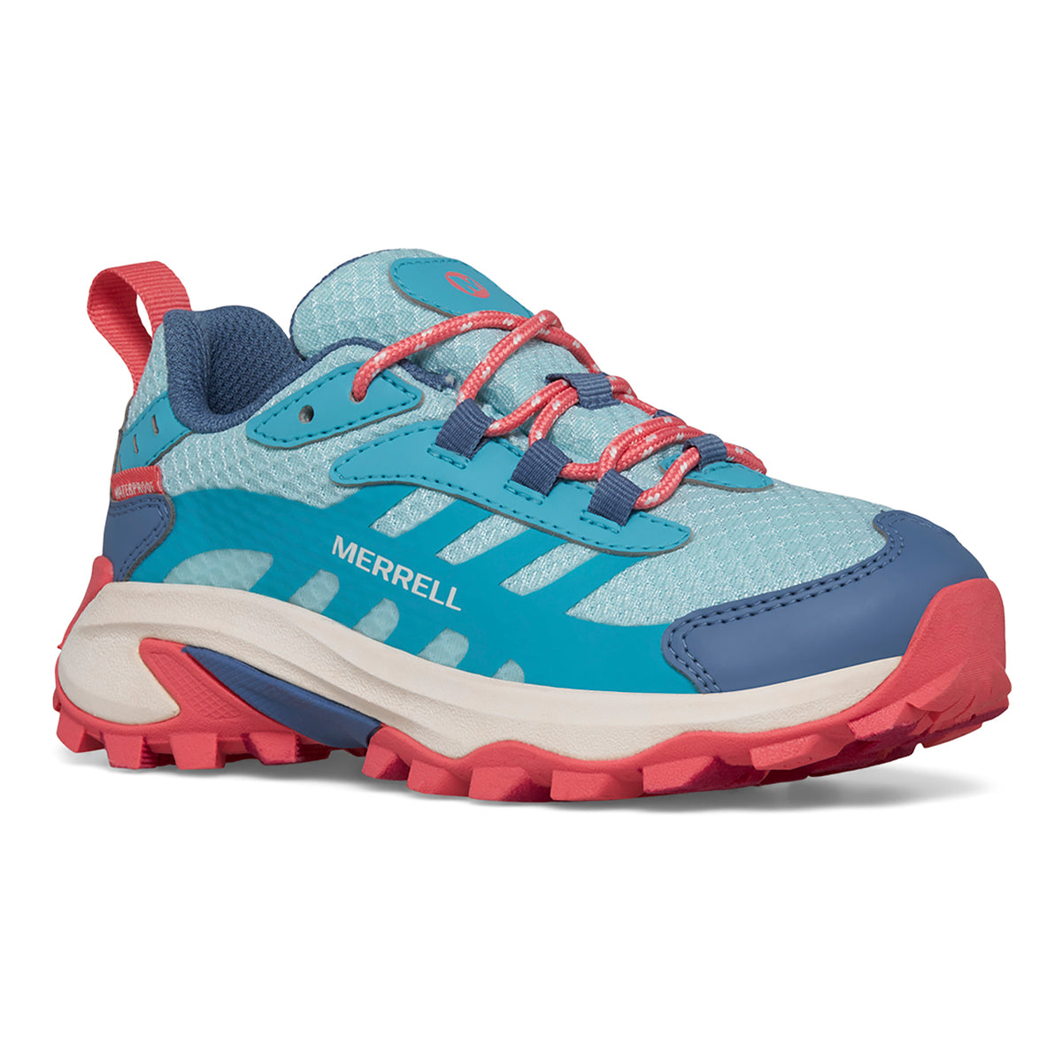 Merrell Unısex Çocuk Moab Speed 2 Low Wtrpf Outdoor Ayakkabı Unısex Çocuk Turq/Coral Outdoor Ayakkabı-1