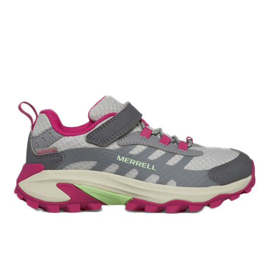 Merrell Unısex Çocuk Moab Speed 2 Low A/C Wtrpf Bot Unısex Çocuk Grey/Berry/Mınt Bot-1