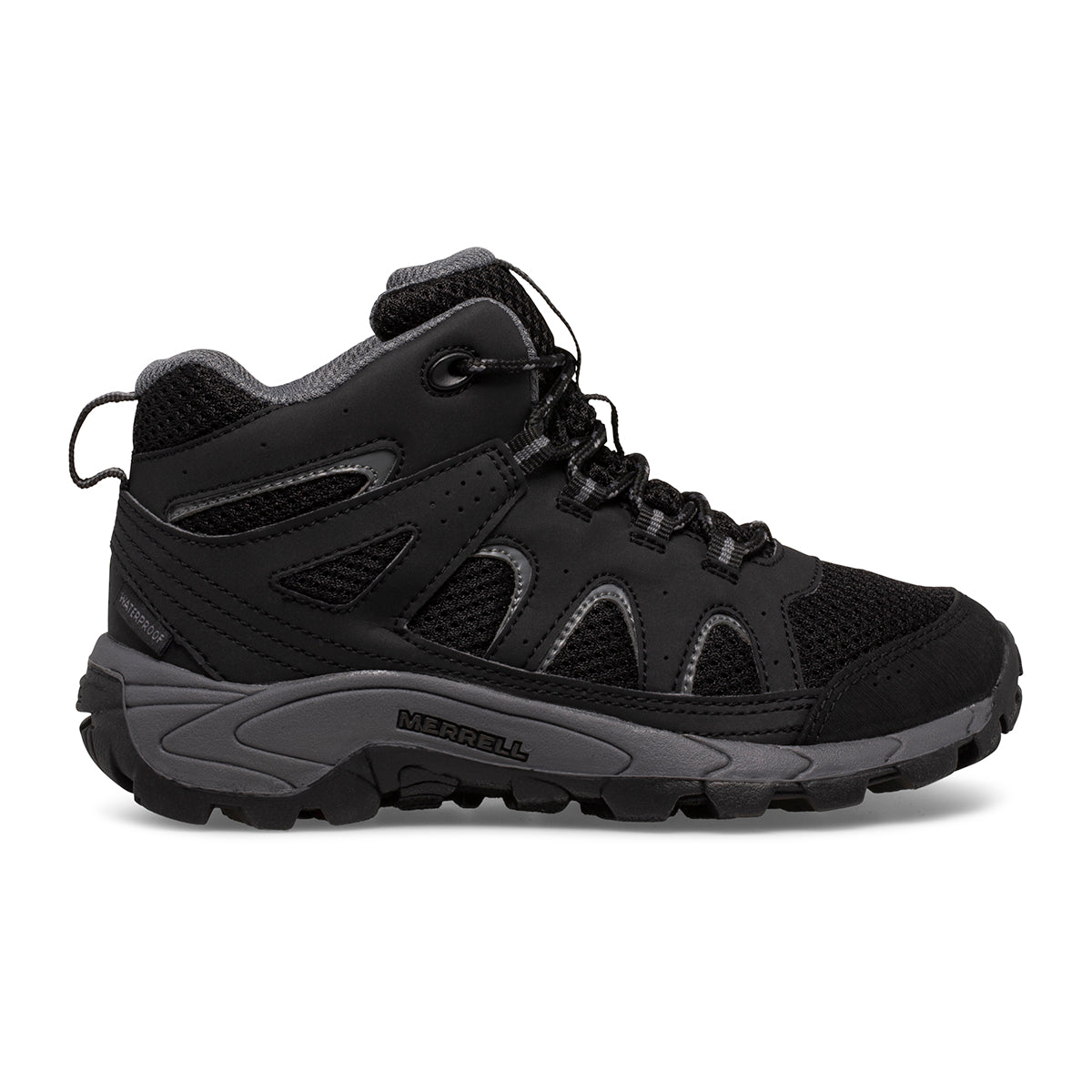 Merrell Erkek Çocuk Oakcreek Mıd Lace Wtrpf Bot Erkek Çocuk Black & Grey Bot-1