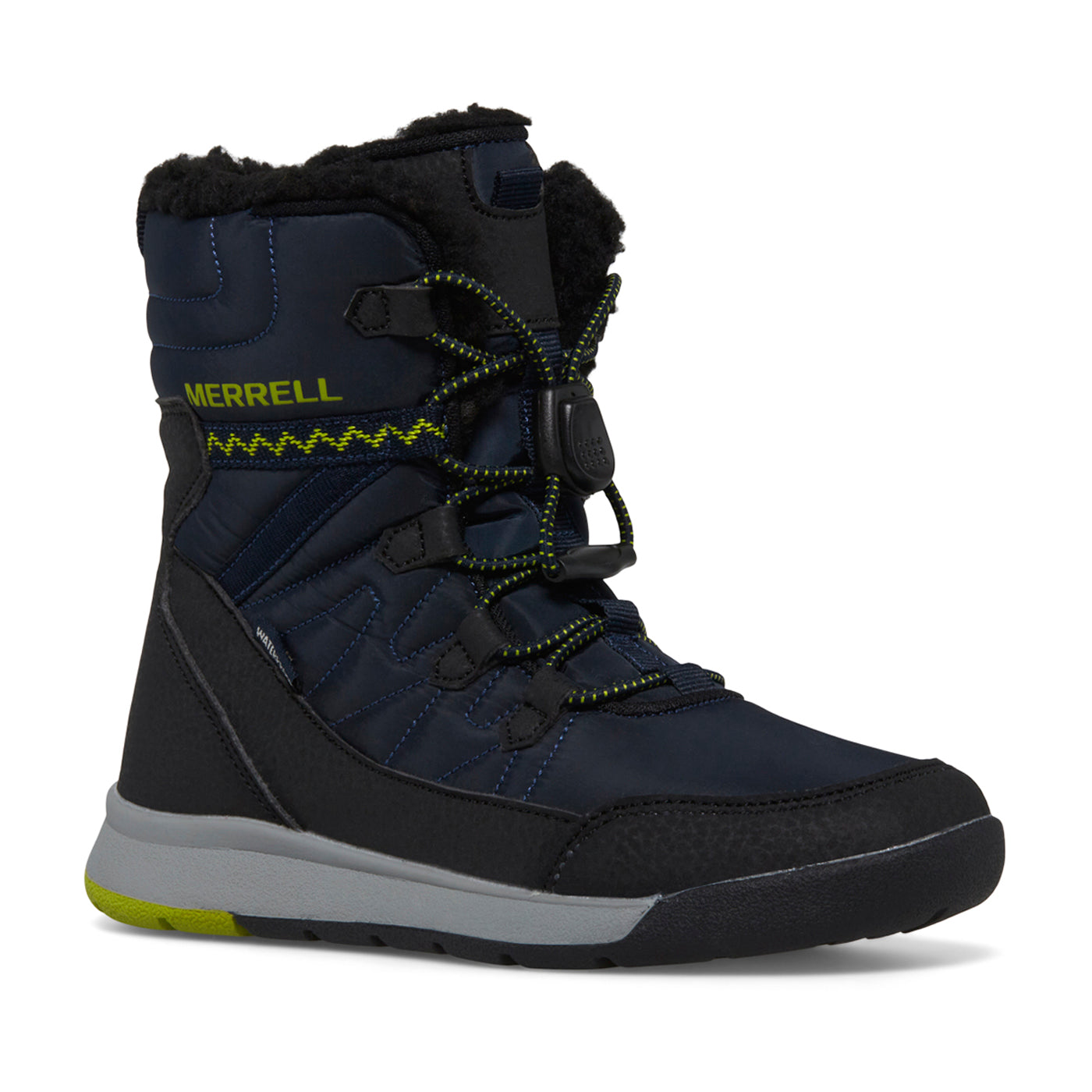 Merrell Erkek Çocuk Snow Crush 3.0 Wtrpf Bot Erkek Çocuk Navy/Green Bot-1