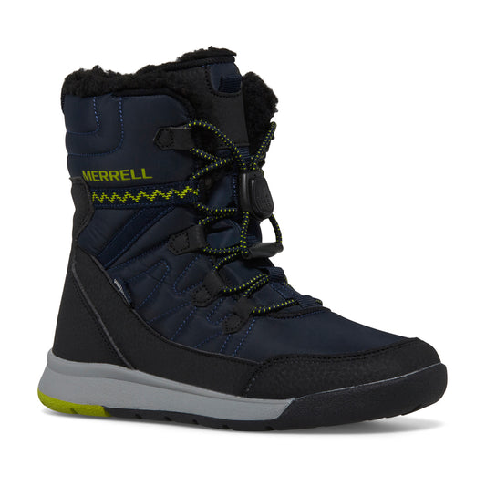 Merrell Erkek Çocuk Snow Crush 3.0 Wtrpf Bot Erkek Çocuk Navy/Green Bot-1