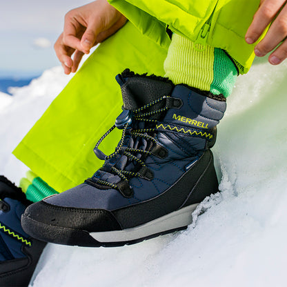 Merrell Erkek Çocuk Snow Crush 3.0 Wtrpf Bot Erkek Çocuk Navy/Green Bot-5