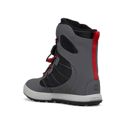 Merrell Erkek Çocuk Snow Bank 4.0 Wtrpf Bot Erkek Çocuk Grey/Black/Red Bot-3
