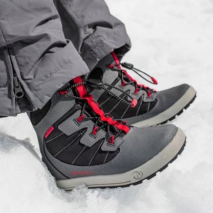 Merrell Erkek Çocuk Snow Bank 4.0 Wtrpf Bot Erkek Çocuk Grey/Black/Red Bot-4