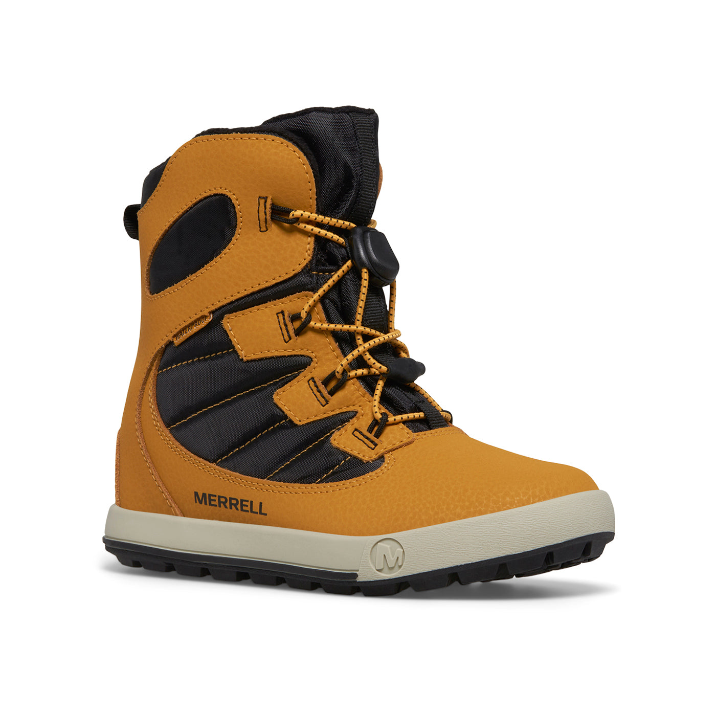 Merrell Unısex Çocuk Snow Bank 4.0 Wtrpf Bot Unısex Çocuk Wheat/Black Bot-1