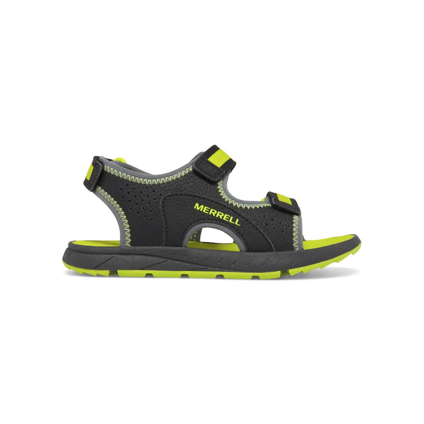 Merrell Unısex Çocuk Panther Sandal 3.0 Sandalet Unısex Çocuk Black/Hı Vız Sandalet-1