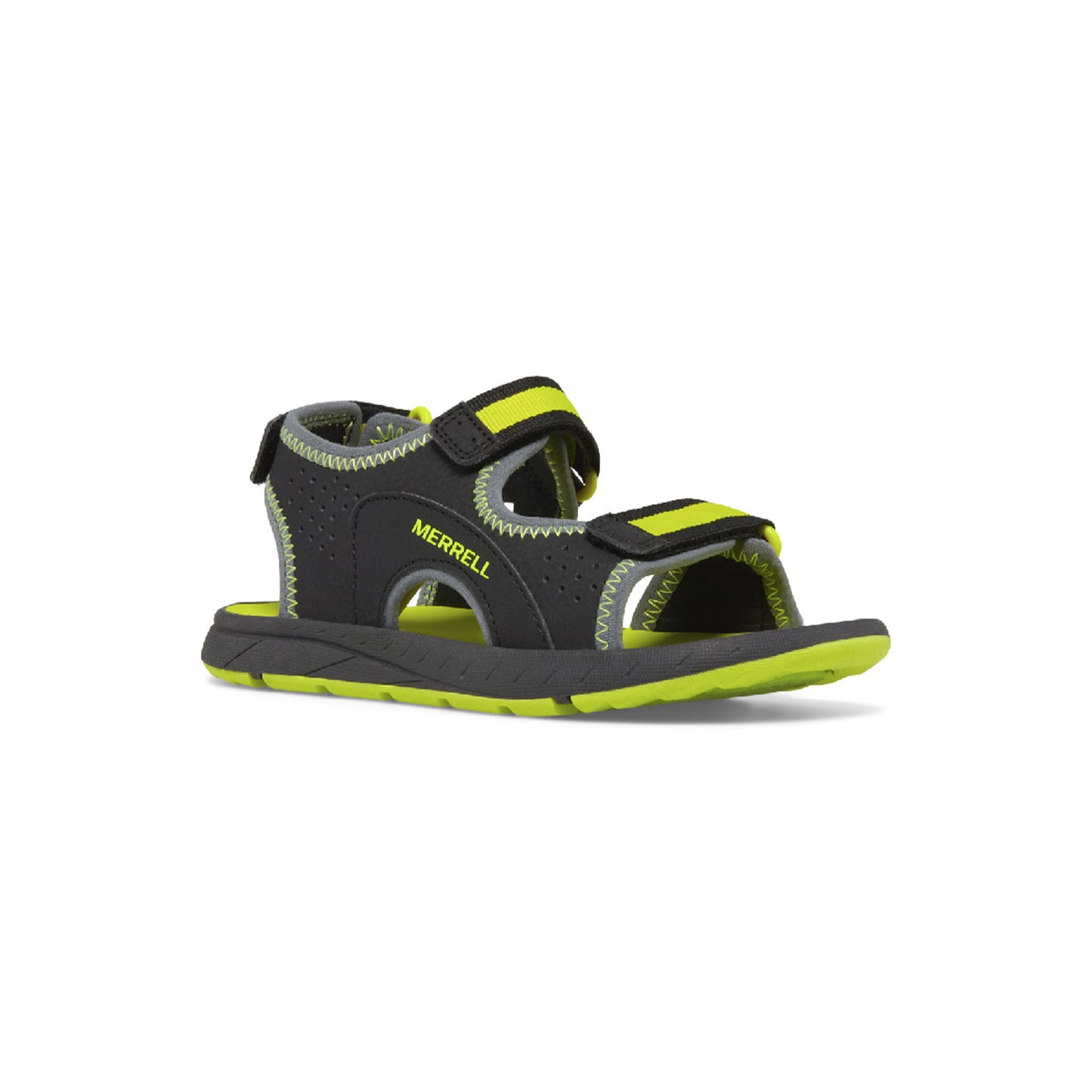 Merrell Unısex Çocuk Panther Sandal 3.0 Sandalet Unısex Çocuk Black/Hı Vız Sandalet-3